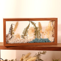 Nouveau modèle – Cadre photo double face en plexiglas et verre véritable pour fleurs, décoration, boîte à ombre en verre pour photos