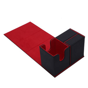 Pour <span class=keywords><strong>Deck</strong></span> Box Fashion Pu Material Flip Tcg Storage Toploader Poke Mon <span class=keywords><strong>Deck</strong></span> Box Insertion verticale de 100 cartes + porte-carte - Product Image 1