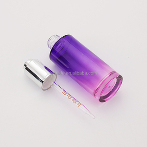 30 ml mor cam şişe için bir ölçek pipet ve meme özü yağı serumu ile işaretlenmiş 18mm 18/415 alüminyum kabuk basın damlalık. - Product Image 6
