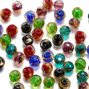Perles en verre soufflé 8 mm, perles rondes en vrac pour la fabrication de bijoux DIY, bracelets, colliers, matériaux artisanaux, mélange de couleurs aléatoires - Product Image 4