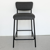 Tabouret de comptoir en métal et cuir au design moderne Chaise de bar pour îlot de cuisine, restaurant ou bar à l'extérieur