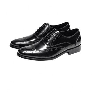 Zapatos de Hombre de Alta Gama, de Piel Auténtica, con Punta Redonda, Grabados, Formales, Casuales, Impermeables, para Otoño y Todas las Estaciones - Product Image 2