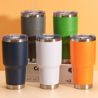 Mug à café isotherme à double paroi en acier inoxydable de 30 oz avec revêtement en céramique sans BPA, tasse de bureau pour cadeau d'affaires