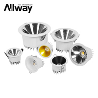 Allway SKD Vente directe d'usine Anti-éblouissement Hôtel Couloir intérieur Encastré vers le bas Boîtier d'éclairage Downlight Led Cadre