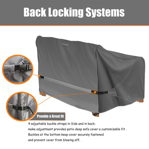 BEELAND <strong>Grey</strong> All Weather Protection Garden Patio Furniture <strong>Cover</strong> Set Waterproof Outdoor <strong>Sofa</strong> <strong>Cover</strong> - Product Image 5