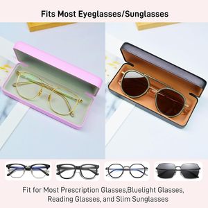 Étui de protection rigide portable rectangulaire personnalisé avec logo d'usine pour lunettes de soleil et de vue, motif uni, unisexe, pas cher - Product Image 4