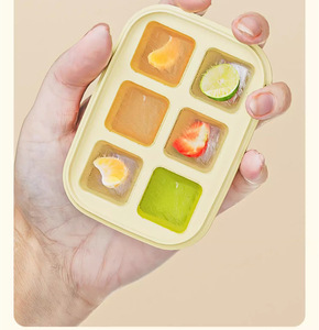 Bac à glaçons en silicone de qualité alimentaire avec couvercle - Anti-fuite, fabrication de glaçons facile, mini moule à glaçons carrés pour congélateur, bar à domicile, <span class=keywords><strong>cuisine</strong></span> - Product Image 2