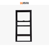 WANJIA Ventanas colgantes de impacto de huracán estándar australiano Marco de aluminio Ventana deslizante de doble vidrio para apartamento Ventana colgante Doble