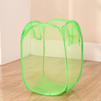 Panier à linge pliable pour vêtements sales, organisateur de salle de bain, sac de rangement en maille, panier mural pour la maison, cadre de panier, seau