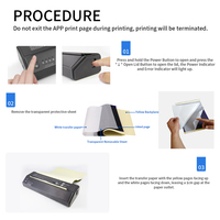 Harga pabrik P8008 A4 Mini portabel nirkabel gigi biru Printer tato sementara tato termal Printer stensil