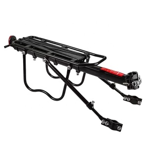 Porte-bagages arrière VTT robuste et réglable, capacité 50 lbs, en alliage d'aluminium, compatible avec les freins à disque et V-brakes - Product Image 6