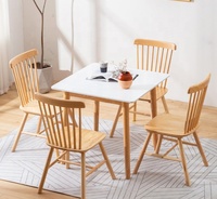Factory Supply Modernes Esstisch set im nordischen Design mit Massivholz beinen für Esszimmer-oder Hotel-Wohn möbel