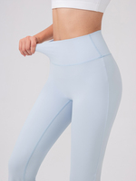 Pantalon de yoga femme effet seconde peau, taille haute, effet push-up, micro-évasé, haute élasticité, pour la danse et le fitness