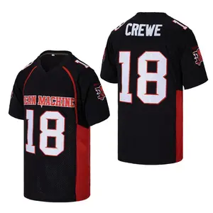 <span class=keywords><strong>Adam</strong></span> Sandler Mean Machine para hombre The Longest Yard Paul Crewe <span class=keywords><strong>Black</strong></span> 18 Movie Football Jerseys Tamaño - Product Image 1