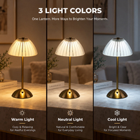 Nouvelle Arrivée Lampe de Chevet Classique en Métal Rechargeable et Dimmable pour Chambre à Coucher, Chambre d'Enfant, Salle de Jeux, Décoration Intérieure, Lampe de Table LED