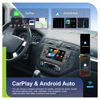 Podofo Android 7 pouces 4 + 64 Go autoradio stéréo pour Ford Transit/ Focus/Galaxy/Mondeo CarPlay Android Auto WiFi type-c