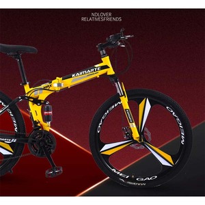 Mountainbike für Herren, Erwachsene, variable Geschwindigkeit, geländegängig, stoßdämpfend, 24 Zoll, faltbar, Soft-Tail-Pendlerfahrrad, Doppelscheibenbremsen - Product Image 5