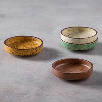 Petite assiette ronde en céramique rétro pour la sauce, le vinaigre, la sauce soja, les assiettes à saveur créatives, les collations