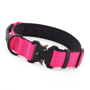 <span class=keywords><strong>Collar</strong></span> táctico reflectante para mascotas de alta calidad al por mayor, neopreno acolchado con cuero de microfibra - Product Image 1