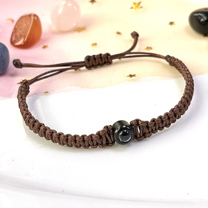 <span class=keywords><strong>Bracelet</strong></span> en pierre tissé à la main avec projection nano « Je t'aime » en 100 langues, personnalisable avec photo, breloque Stonecast - Product Image 4