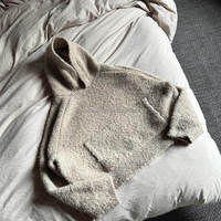 Sweat-shirt d'hiver unisexe à capuche moelleux Y2K broderie Logo surdimensionné personnalisé doux fausse fourrure Sherpa polaire écologique