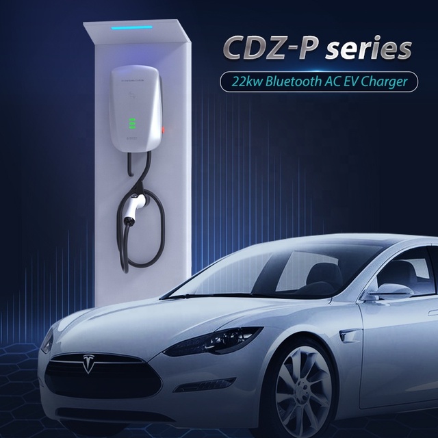 Bluesky 11kW Mini Wallbox EV Charger Smart APP RFID Card Control AC Electric Car Charging Station Type 1 Type 2 Mounted for Home
