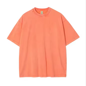 T-shirt décontracté pour homme, grande taille, coupe régulière, 100 % coton tricoté, imprimé numérique, effet vieilli, style streetwear - Product Image 3