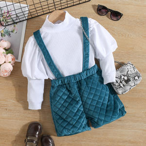 Conjunto de Ropa de Otoño para Bebé Niña, 2 Piezas, Camisa Blanca de Manga Larga con Pantalones, Ropa para Niñas - Product Image 4