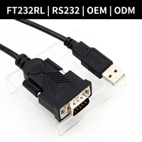 Cable Convertidor Serial RS232 USB 2.0 Macho a DB9 Macho con Blindaje Personalizado y Cubierta de PVC