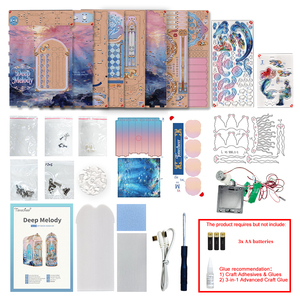 Tonecheer Deep Melody Ocean Fairytale Wand LED Musicale 3D <span class=keywords><strong>Puzzle</strong></span> Libreria a Inserto Kit Angolo Libreria per Biblioteca e Negozi di Giocattoli - Product Image 6