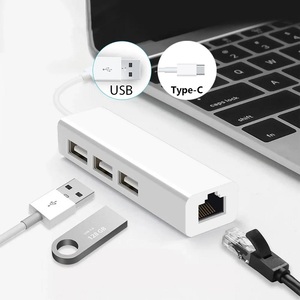Hub con 4 puertos USB 2,0, adaptador Ethernet USB a LAN, Puerto RJ45, megabits <span class=keywords><strong>10</strong></span>/100Mbps, hub 4 en 1 con 3 puertos USB 2,0 - Product Image 6