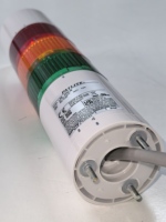 PATLITE Série LR6 Coque blanche IP65 88dB Buzzer fermé Lumière verte Design de verrouillage rotatif Indicateur d'équipement de poteau pliable