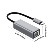 Adaptador USB C Ethernet Gigabit 1000Mbps RJ45, tarjeta de red LAN, convertidor tipo C, Plug and Play para Surface Switch Laptop