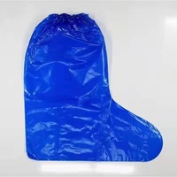 Surchaussures jetables en CPE, longueur genou, avec manchette élastique, imperméables et antidérapantes, pour le travail vétérinaire, l'élevage et l'agriculture