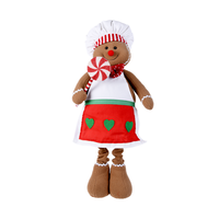 Pfefferminz-Lollipop Lebkuchenmann Koch Frau 30 Zoll Verstellbares Plüsch-Ornament für Bäckerei-Schaufenster Feiertagsparty Großhandelsangebot