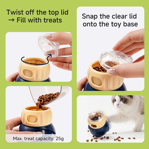Palla Dispensatrice di Cibo per Animali Domestici in Silicone Portatile Non Impermeabile da 0,5 kg, Stile Taglio Arrotondato, Giocattolo Anti-Noia per Gatti e Cani, per Viaggi, Interni ed Esterni - Product Image 6