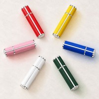 Atomiseur de parfum portable en verre de 10 ml avec revêtement en cuir PU, flacon de voyage rechargeable, finition argentée, cosmétique