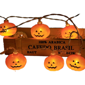 Décorations de fête pour l'intérieur et l'extérieur, lanternes, citrouilles, chauves-souris, fantômes, lumières LED d'Halloween, guirlandes lumineuses en forme d'araignée, imperméables - Product Image 1