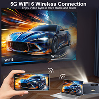 Proyector Profesional para Presentaciones Empresariales, Resolución 4K, Sistema Operativo Android, Altavoces Integrados, Vida Útil de la Lámpara de 30000 Horas, Ligero