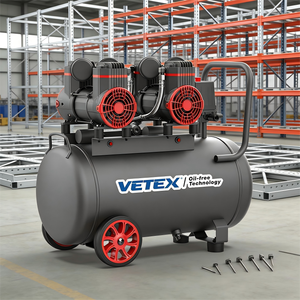 Compresseurs d'<span class=keywords><strong>air</strong></span> industriels portables VETEX en gros, haute vitesse, 110V 60Hz <span class=keywords><strong>50L</strong></span> 1.1KW 3HP, <span class=keywords><strong>compresseur</strong></span> d'<span class=keywords><strong>air</strong></span> silencieux sans huile - Product Image 5