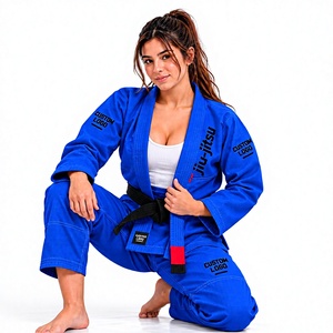 Kimono de Jiu Jitsu Brasileño Personalizado con Logotipo, para Hombres, Mujeres y Niños, 100% Algodón Negro, Transpirable, Corte Regular, Ropa de Artes Marciales para Adultos - Product Image 6