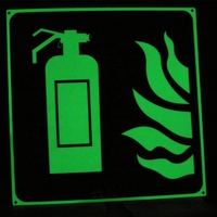 Signal de sécurité incendie phosphorescent autocollants d'extincteur personnalisés panneaux de bouche d'incendie vente en gros