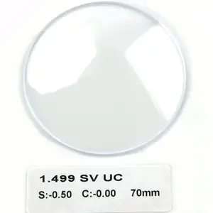 Lentes ópticas de fábrica branco 1.49/1.56/1.60/1.67, lentes de visão única uc/hmc