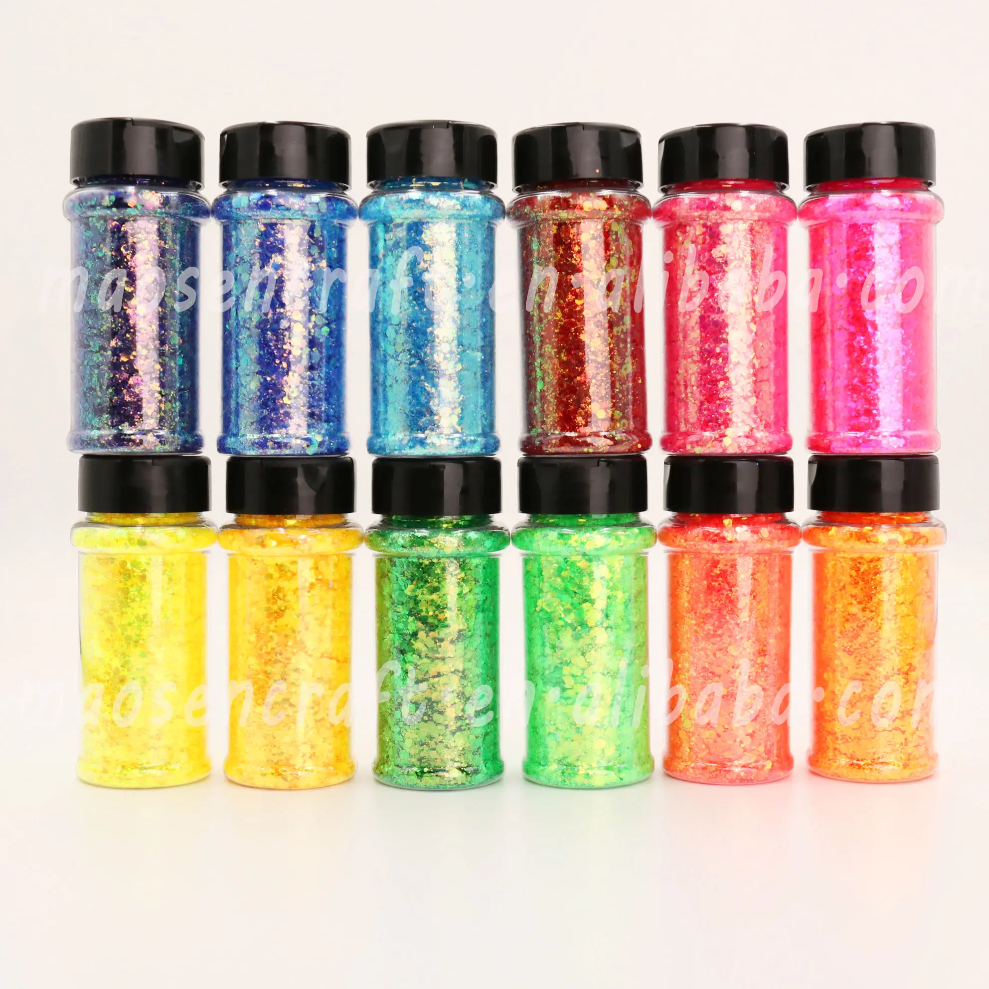 Popular Hot Sale Highlight Iridescent Polyester 2 oz Packing Chunky Glitter For Tumblers