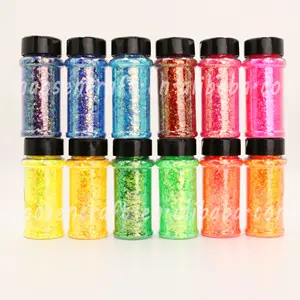 Destaque iridescente de poliéster 2 oz, popular, venda quente, embalagem robusta, glitter para tumblers