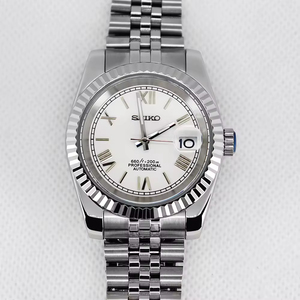 Montre-bracelet automatique confortable Nh35 avec cristal saphir, bracelet réglable, meilleures montres décontractées pour hommes - Product Image 1