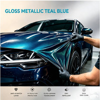 Film de protection de peinture (PPF) en TPU coloré durable pour carrosserie, pare-chocs et portes de voiture, qualité OEM, anti-rayures, design tendance, bleu