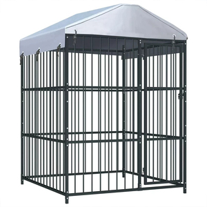 家の外の正方形のチューブ犬の犬小屋xxl屋外金属ケージ犬の実行 - Product Image 3
