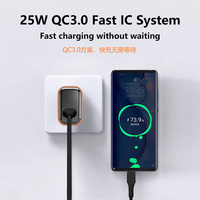 Chargeur mural rapide USB QC3.0 25W GaN, prise EU, protection multi-sécurité intelligente IC, chargeur de téléphone portable Macaron portable pour iPhone Samsung