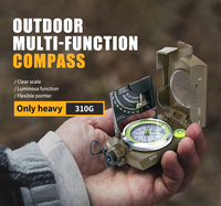 Ensemble de boussoles de poche en alliage d'aluminium Us Metal Compass Professional Hiking Camping Outdoor Survival Compass